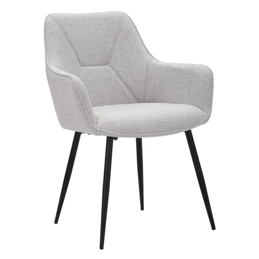 KRZESŁO VICENZA SZARE ZESTAW 2 SZT 58X63X85,5 cm